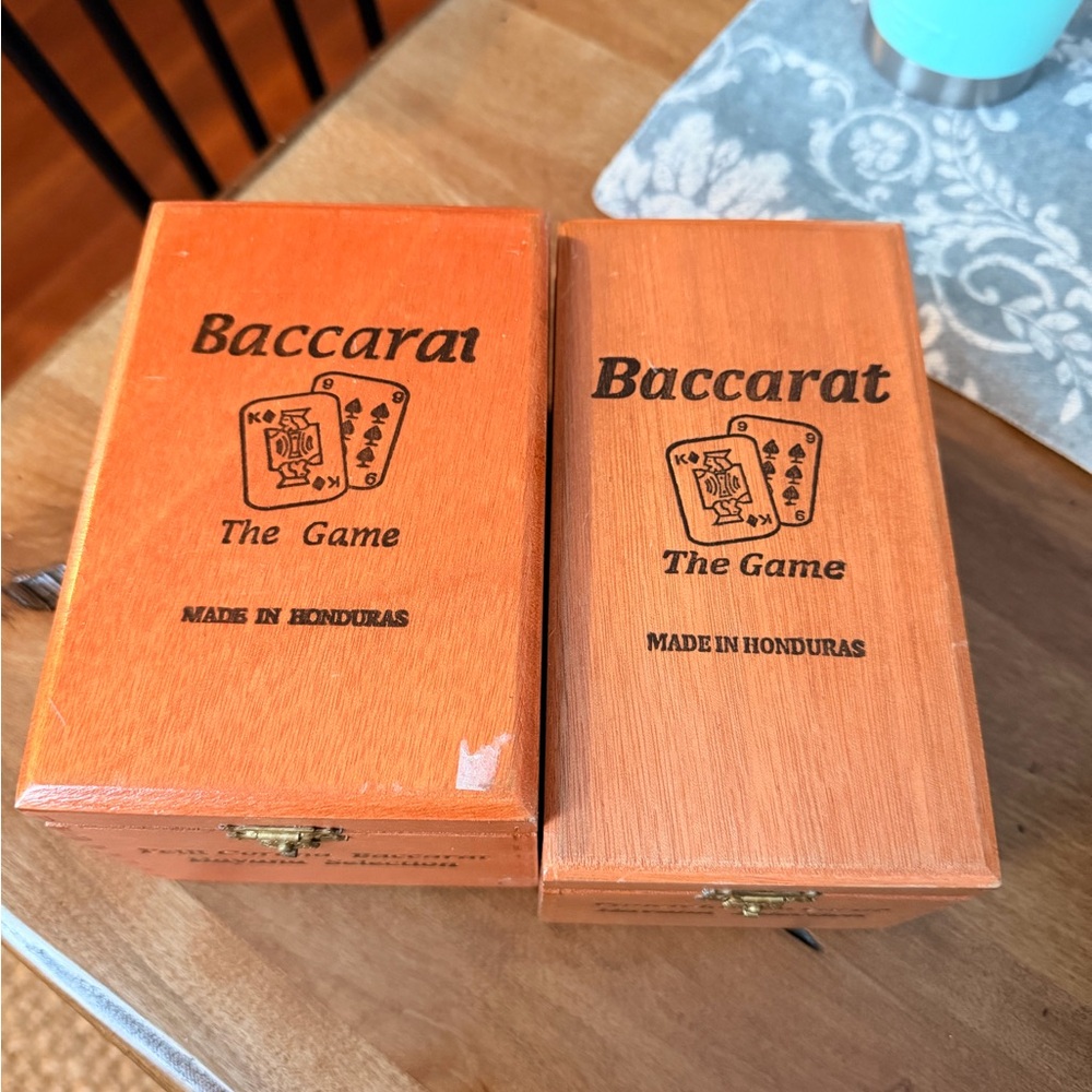 Baccarat The Game - Orange Wooden Box Set